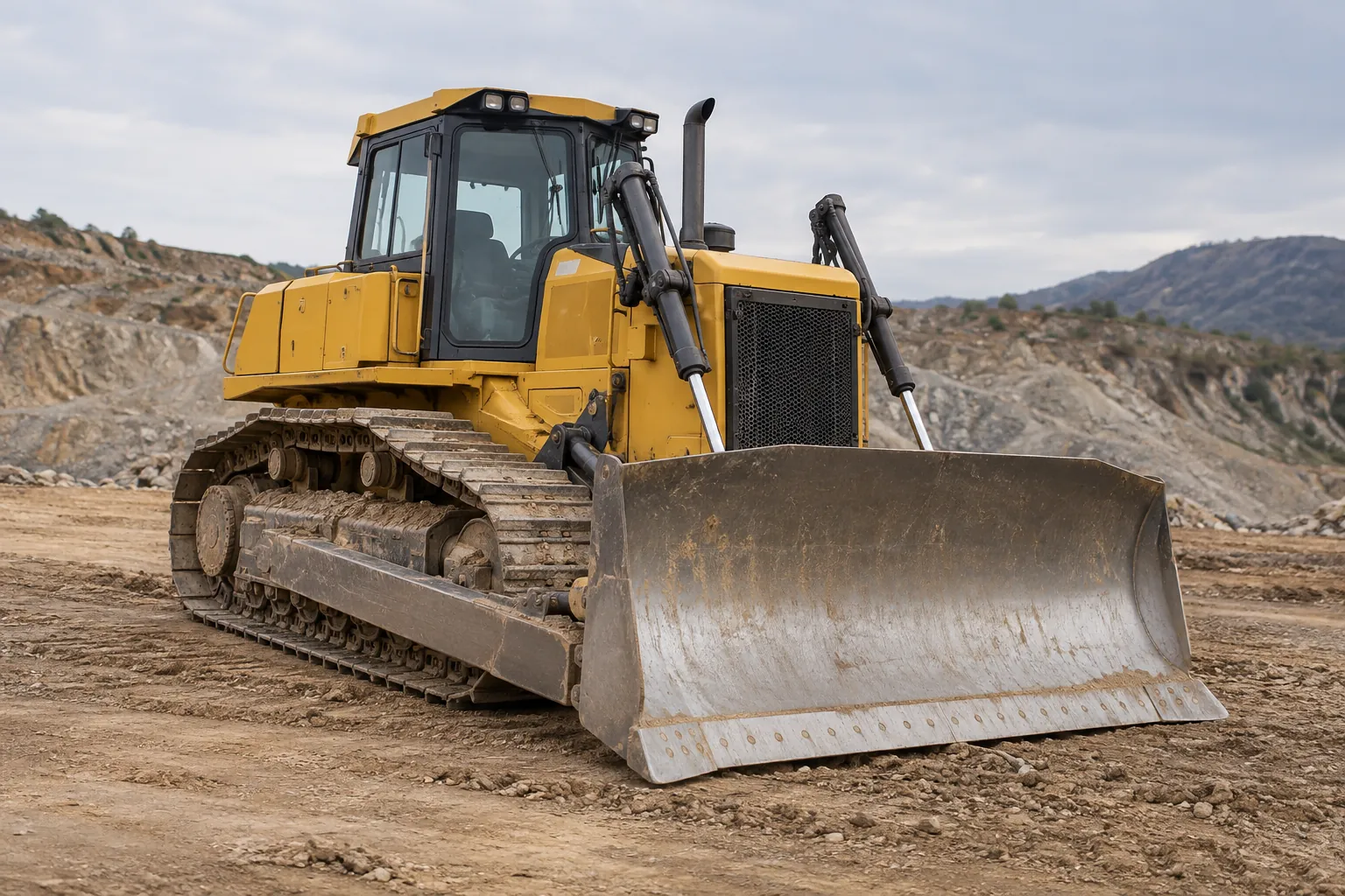 Toprak sahada paletli dozer
